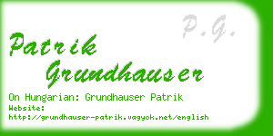 patrik grundhauser business card